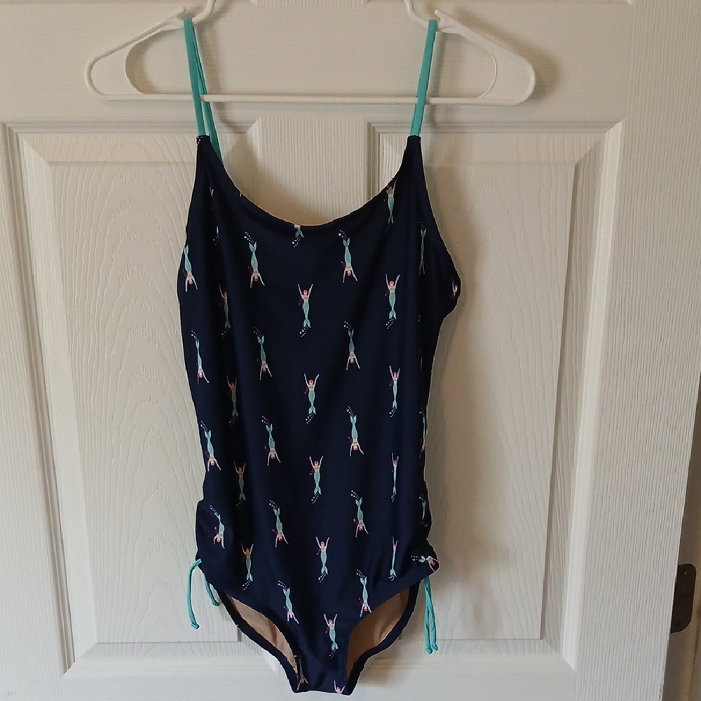 Old NAVY One Piece  Swimsuit with Mermaids, Colorful Print. XXL